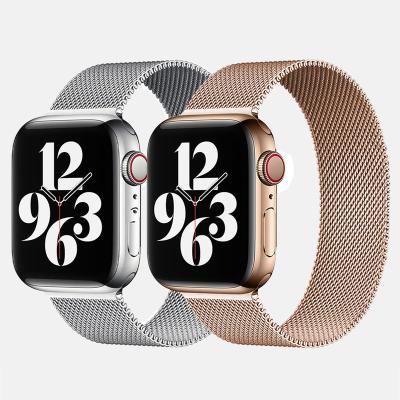 China Fashion Suitable For Apple Watch Fashion Milanis Metal Magnetic Strap For IWatch For Apple Stainless Steel Strap for sale