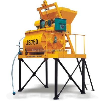 China Construction Material Stores Automatic Binding Type Concrete Mixer JS500 for sale