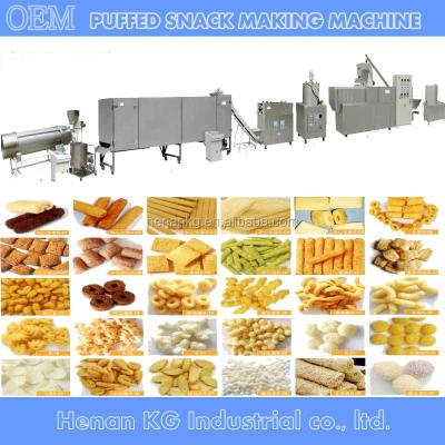 China Oatmeal ; Chips Puffing Snack Food Production Line for sale