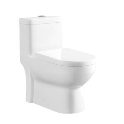 China Hot Sales High Quality Sanitary Ware Ceramic Strap Double-Flow Bathroom Siphonic One Piece Toilet for sale