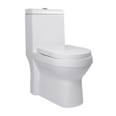 China Hot Sales High Quality Sanitary Ware Bathroom Double-Flow Ceramic Water Saving Tie Down One Piece White Toilet for sale