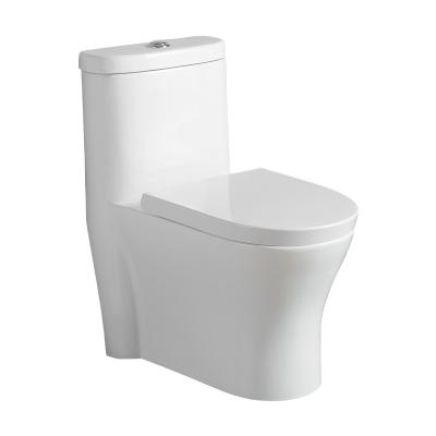 China Hot Sales High Quality Sanitary Ware Double-Flow Bathroom Ceramic Strap Water Saving One Piece Toilet for sale