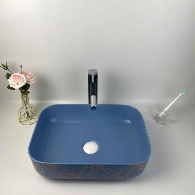 China Hot Sale New Design Hand Wash Sink Modern Bathroom Vessel Sink Hotel Wash Basin Art Basin for sale