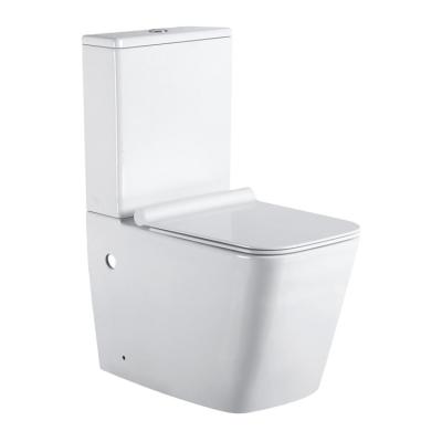 China Modern Design Hot New European Style Double-Flow Sales WC High Quality Ceramic Two-Piece Toilet for sale