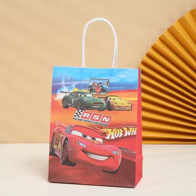 China 22*15*8.5CM theme paper bag candy bag food gift bag kids gift party decoration supplies festival decoration engineering car racing car packaging for sale