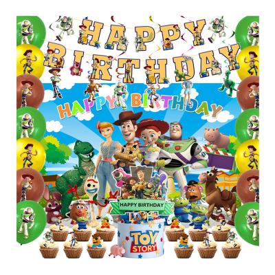 China Balloon Topper Set Decoration Toy Story Banner Cake Layout Party Supplies Birthday Party Decoration Festival Decoration for sale