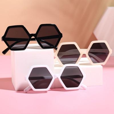 China Fashion Sunglasses Wholesale high-quality fashion children UV protection sunglasses Polygon Children Polarized Silicone Frame Boys and Girls for sale