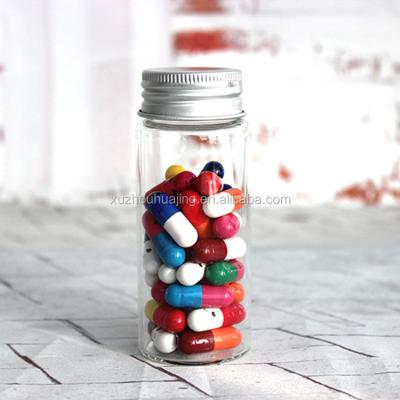 China Viable Screw Cap Glass Tube Bottle Cap Tablet Borosilicate Glass Jar for sale