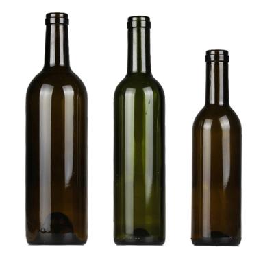 China Deep Green Frying Oil 500ml 750ml Round Olive Oil Cooking Glass Wine Bottle With Cork Wholesale for sale