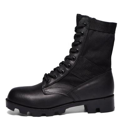 China Military Boots Genuine Leather Fashionable Black Military Combat Boot for sale