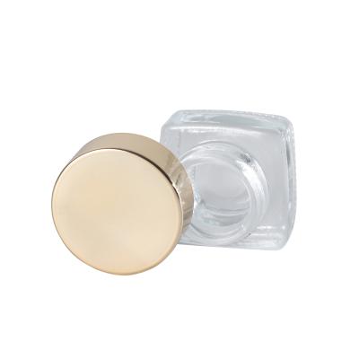 China Fashionable Square 3g Mini Glass Jar With Round Lid For Concealer Pencil for sale