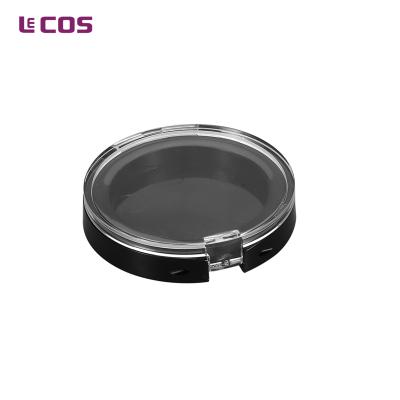 China BEAUTY PACKAGING Plastic Cosmetic Compact Case With Hinged Clear Lid For Blushing for sale