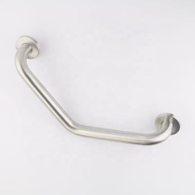 China New Shower Room Railing Modern Satin Wall Mounted Handlebar V Shape Heavy Duty 304 Stainless Steel Handle for sale