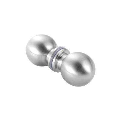 China Bathroom Shower Cabinet Handle Furniture Accessories Modern Stainless Steel Back To Back Glass Door Knob for sale