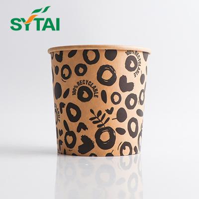 China Materials Sale Food Grade Recycled Hot Takeaway Disposable Paper Soup Cups High Quality Soup Bowl Kraft Paper Soup Cup for sale