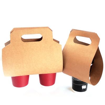 China Disposable Kraft Paper Cup Packing Disposable Paper Cup Holder for sale