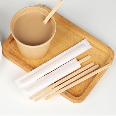 China Disposable Flavored Stir Spoon Stirrer Wholesale Disposable Drinking Wood Birchwood Coffee Stirrer For Office for sale