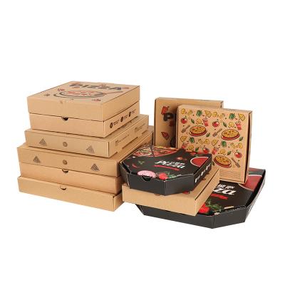 China Wholesale Disposable Pizza Box Supplier Custom Design Printed Bulk Cheap Pizza Packing Boxes With Logo for sale