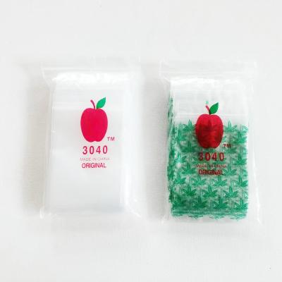 China OEM Mini Zip Lock Moisture Proof Plastic Resealable Baggies 3040 Small Bags for sale