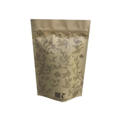 China Moisture Proof Custom Printing 100% PLA Plastic Biodegradable Paper Backing Up Zipper Bag For Food for sale