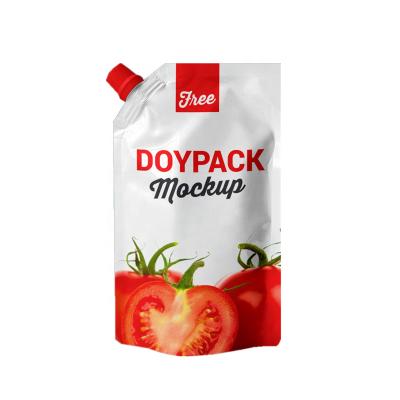 China Custom Moisture Proof Juice Pouch Sauce Spout Bag Liquid Foil Holder for sale