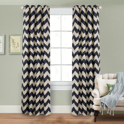 China Fireproof Curtains For Living Room Simple Style High Shading Rate Blue Orange New In Fringe Bedroom Dining Room Stain Finish Curtains Nordic for sale