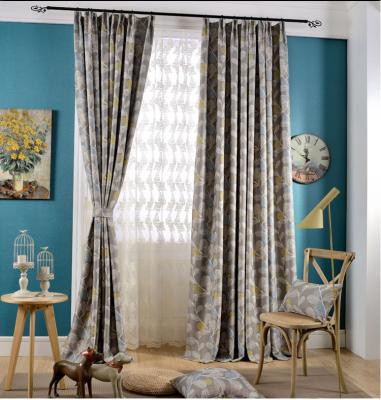 China Fireproof Modern Minimalist Printed Window Screen Curtains For Bedroom Living Room Dining Room Blackout Curtains Custom Finished Products for sale