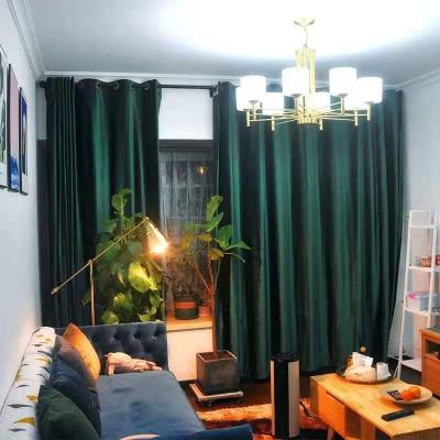 China Modern high quality luxury italian curtain flame retardant custom made curtains in velvet for living room window hotel decoration for sale