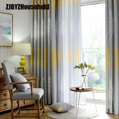 China Modern Wholesale Curtain Country Style American Curtains For Living Dining Room Bedroom Ready Made Single Curtain for sale