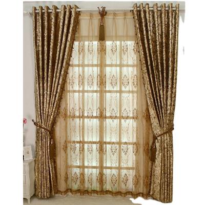 China Fireproof Luxury European Curtains For Living Room Velvet Drapes Sheer Gold Printing Shading Window Curtains Tops For Dining Room Bedroom for sale