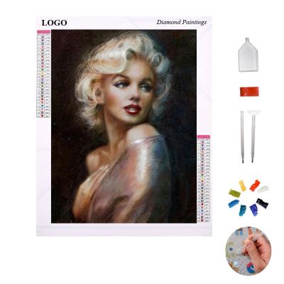 China Personalized Round Diamond Cross Stitch Rhinestone Mosaic Painting Decor 5d Diy Diamond Painting Marilyn Monroe Embroidery Full Customization Square for sale