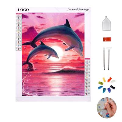 China 2022 Personalized Customization Wholesale New Product The Dolphins 5d Diy Crystal Diamond Painting Kits for sale