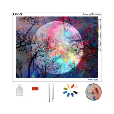 China Personalized Round Or Square Diamond Embroidery Kits Home Decoration Moon Drill Customization Full Diamond Painting Gift Diy for sale