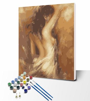 China Customization Factory Price Custom Nude Nude Woman Oil Painting Acrylic Painting By Numbers On Canvas Painting By Number Set Wall Art Home Decor for sale