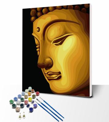 China Modern Colorful Heavy Buddha Head Texture Artwork Wall Customization Customization Religion Acrylic Painting for sale