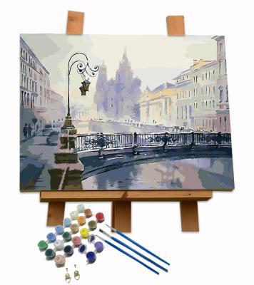 China Personalized Customization Venice Water City Digital Oil Painting By Numbers With Frame For Living Room Decoration for sale