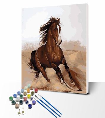 China Modern Hot Selling Decorative Animal Customized Living Room Home Decor Customization Paintings Acrylic On Canvas Horse Painting By Numbers for sale