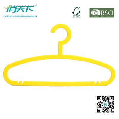 China Colorful Plastic Shirt Hanger For Kids for sale