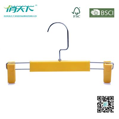 China Wholesale Plastic Pants Hanger with Skid-proof Clips for sale