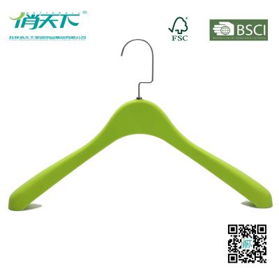 China Betterall Wholesale Green Plastic Hanger for Shirts for sale