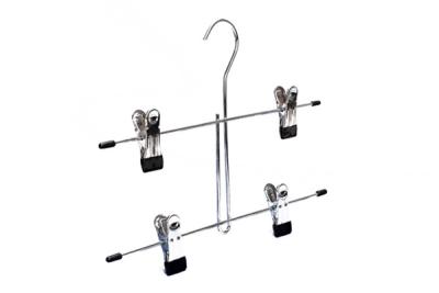 China Betterall Economy 4 Clips Polished Chrome Metal Swimwear Hanger for sale