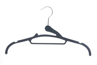 China Portable Shirt Type Black Velvet Hangers Wholesale for sale