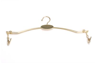 China Betterall Bright Beautiful Fashion Chrome Metal Lingerie Gold Hanger for sale