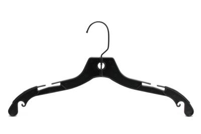 China Betterall Black Durable Notches Closet Complete Plastic Hangers for sale