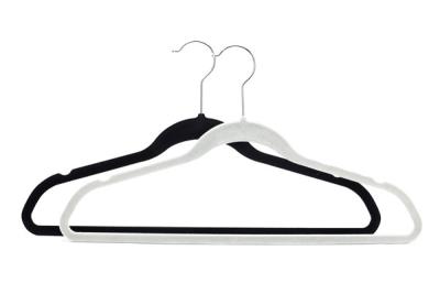 China High Quallity Simple Black Velvet Hangers Wholesale for sale