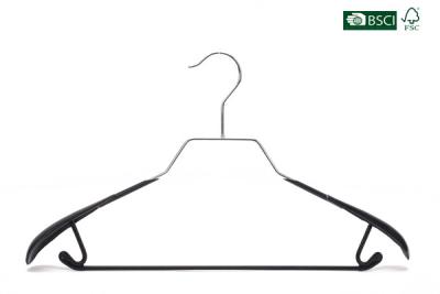 China Betterall Anti - slip Durable Black Vinyl Coated Heavy Duty PVC Metal Suit Hangers for sale