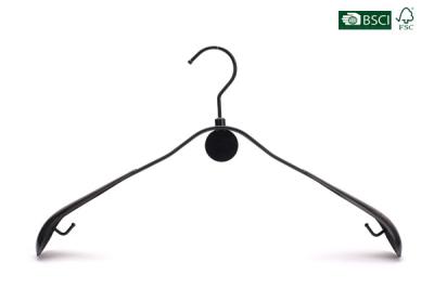 China Betterall Simple Design Durable Anti Skid Black Coated PVC Metal Cloth Hangers for sale