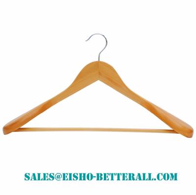 China Betterall 93 Wide Shoulder Home Usage Wooden Coat Hanger for Clothes And Suit for sale