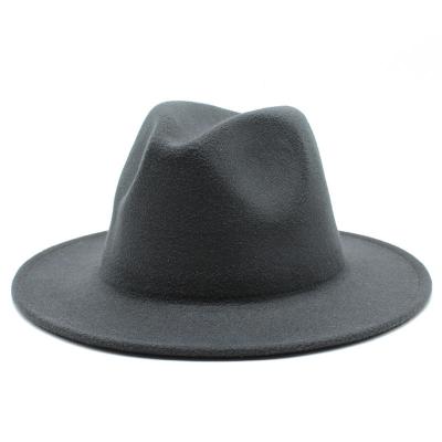 China Simple Character Party Fashion Wedding Ring Flat Cap Travel Felt Hat for sale