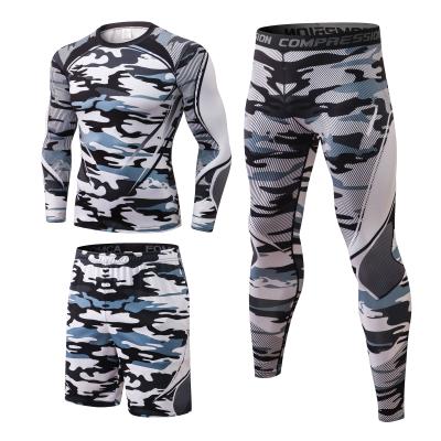 China Breathable Hombres Al Por Mayor Running Fitness 3pcs Set Ropa Deportiva Camisas Para Hombre Gym Breathable Sports Wear Traje De for sale